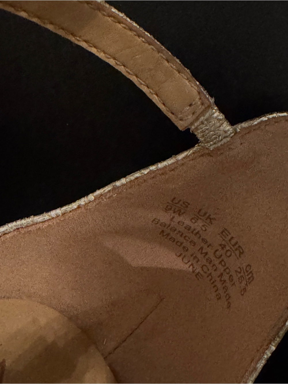 Naturalizer Metallic Gold Crisscross Low Block Heel Sandals - Picture 9 of 10